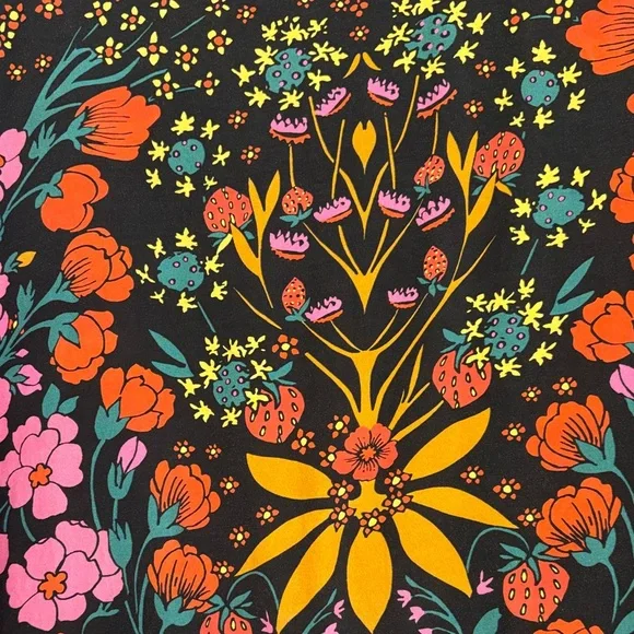 Free People Strawberry Fields Black Floral Mini Dress - Picture 4 of 5